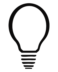 icon for creativity - a light bulb